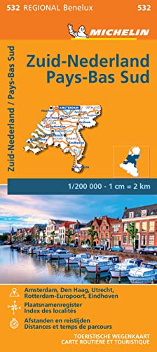 Netherlands South - Michelin Regional Map 532: Wegenkaart Schaal 1 : 200.000 (Carte regionali) von MICHELIN